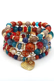 Bohemian Stabelbar Perle Flerlags Stretch Armbånd