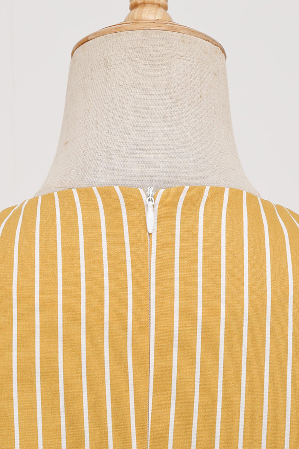 Striber Korte ærmer 1950'erne Swing Dress