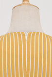 Striber Korte ærmer 1950'erne Swing Dress