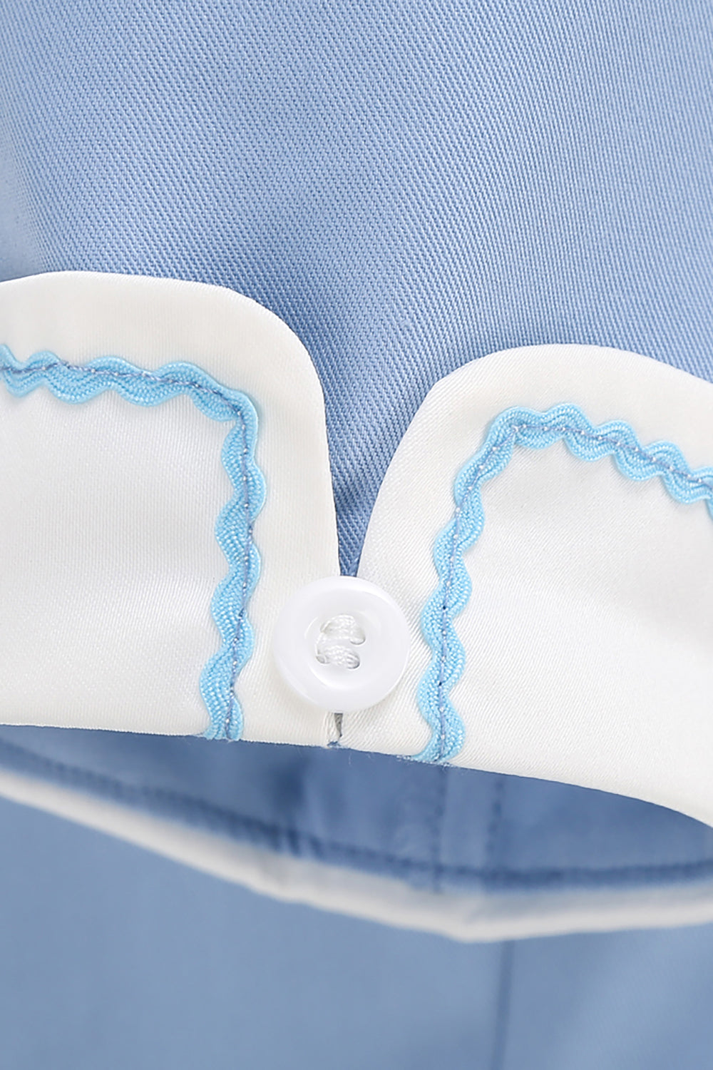 Lyseblå 1950'erne Vintage Kjole med Ærmer