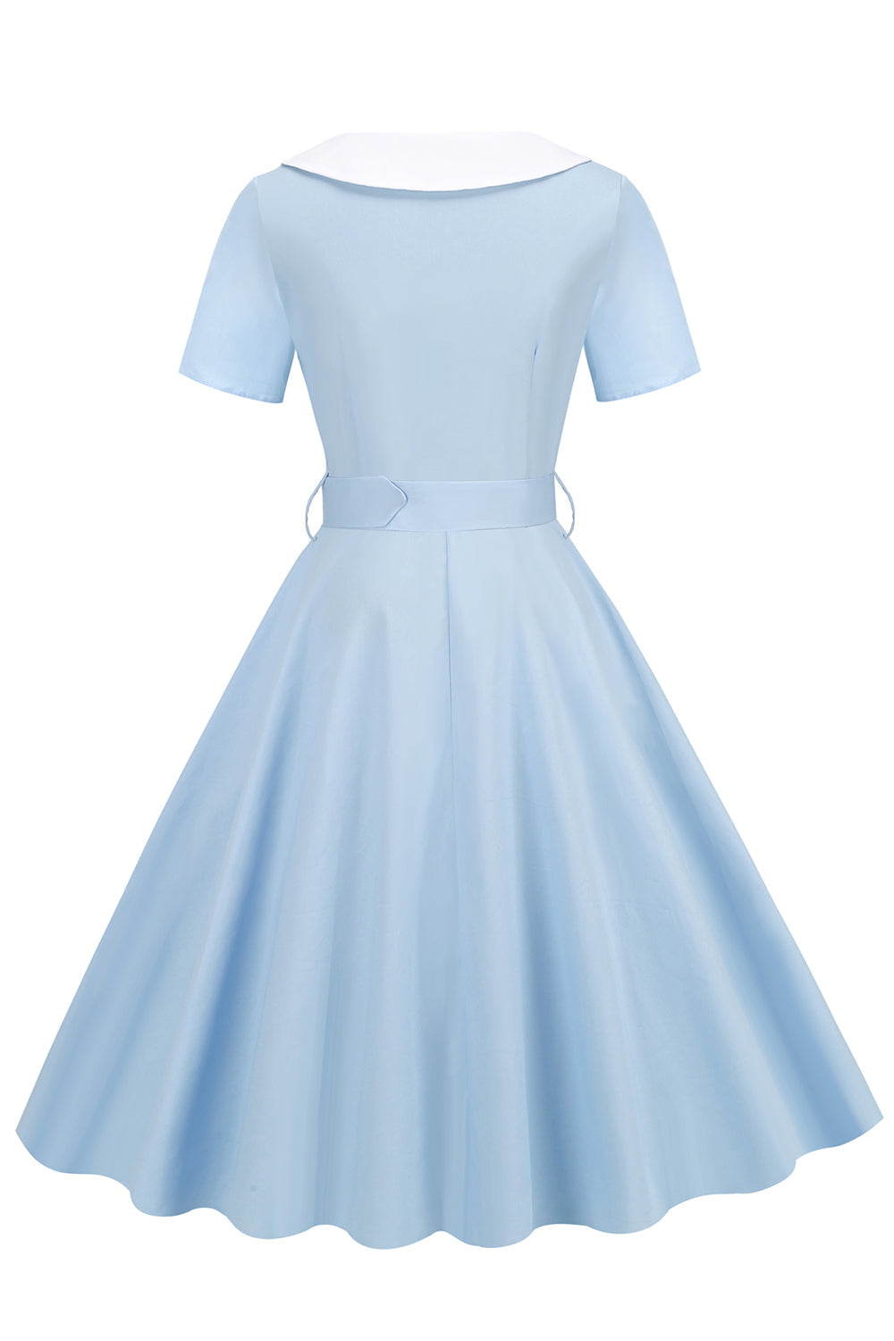 Sort gyngekjole fra 1950'erne med bælte