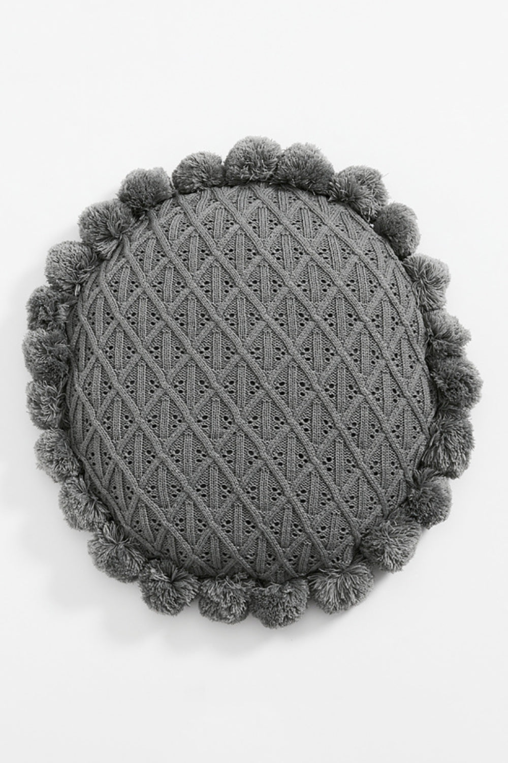 Grøn strikket kastepude