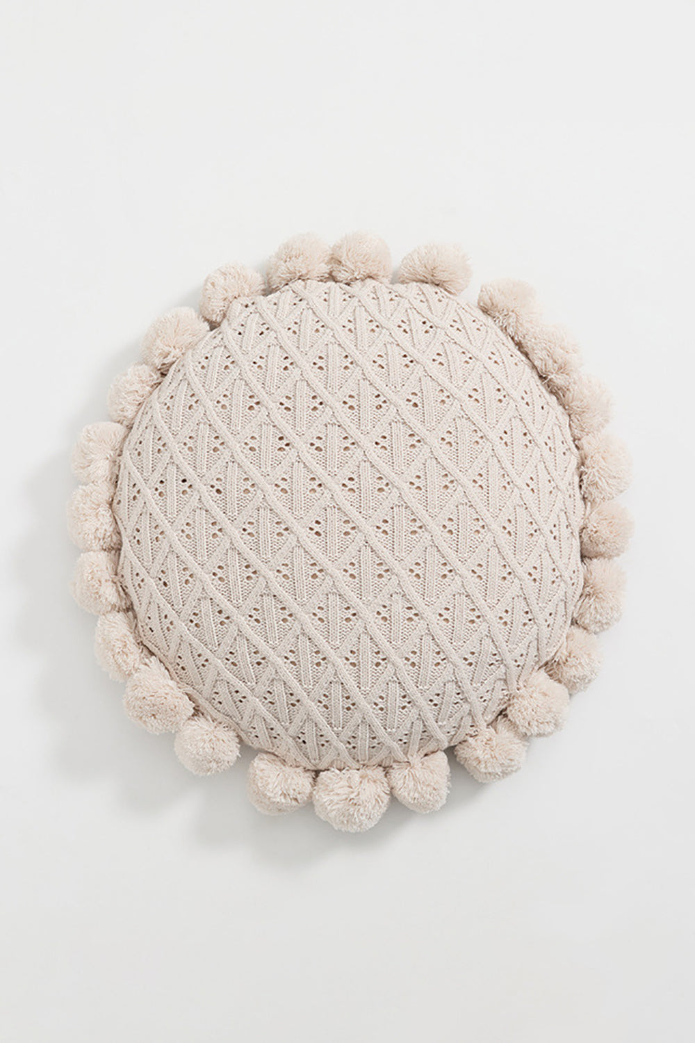 Grøn strikket kastepude