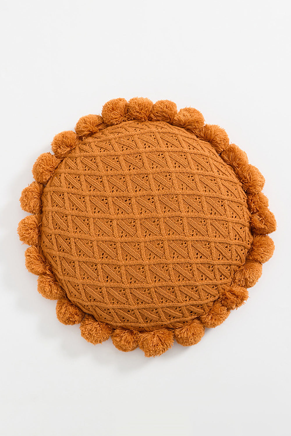 Grøn strikket kastepude