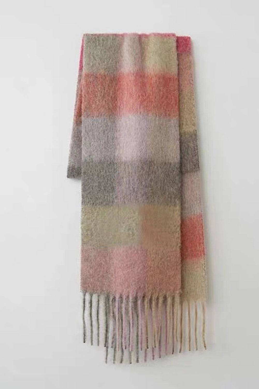 Gul kaffe Faux Cashmere Plaid Tørklæde