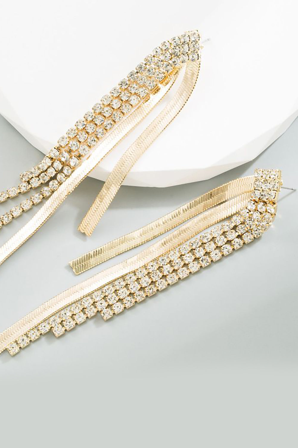Golden Beaded Prom Øreringe