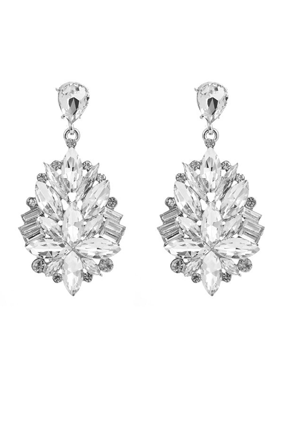 Røde Rhinestone Prom Øreringe
