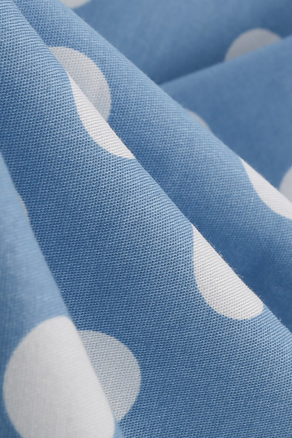 Hepburn Style Polka Dots Blå 1950'er kjole