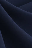 Jewel Neck Navy 1950'erne kjole med Bowknot
