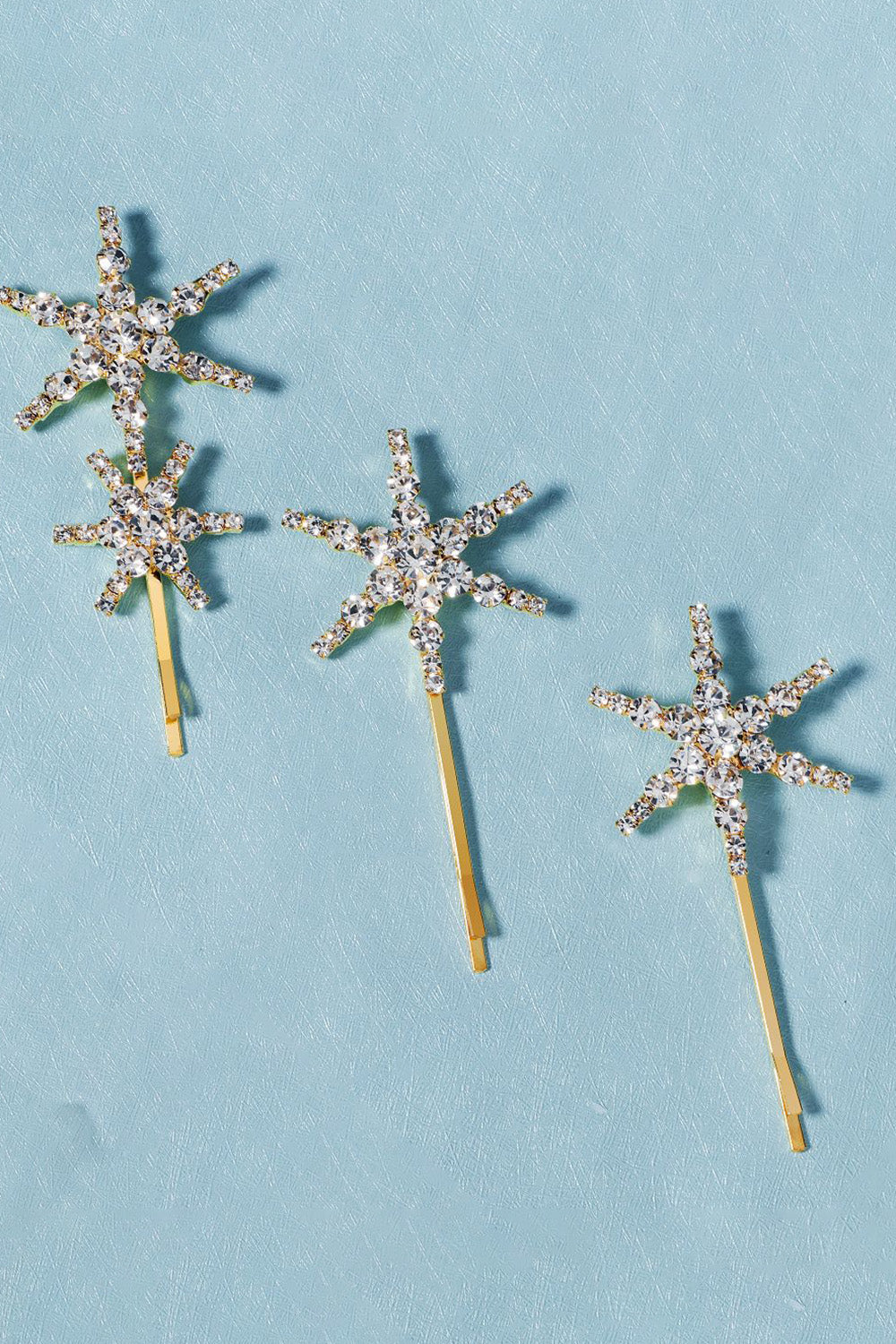Simple Star Golden Rhinestones hårklemme