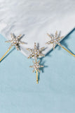 Simple Star Golden Rhinestones hårklemme
