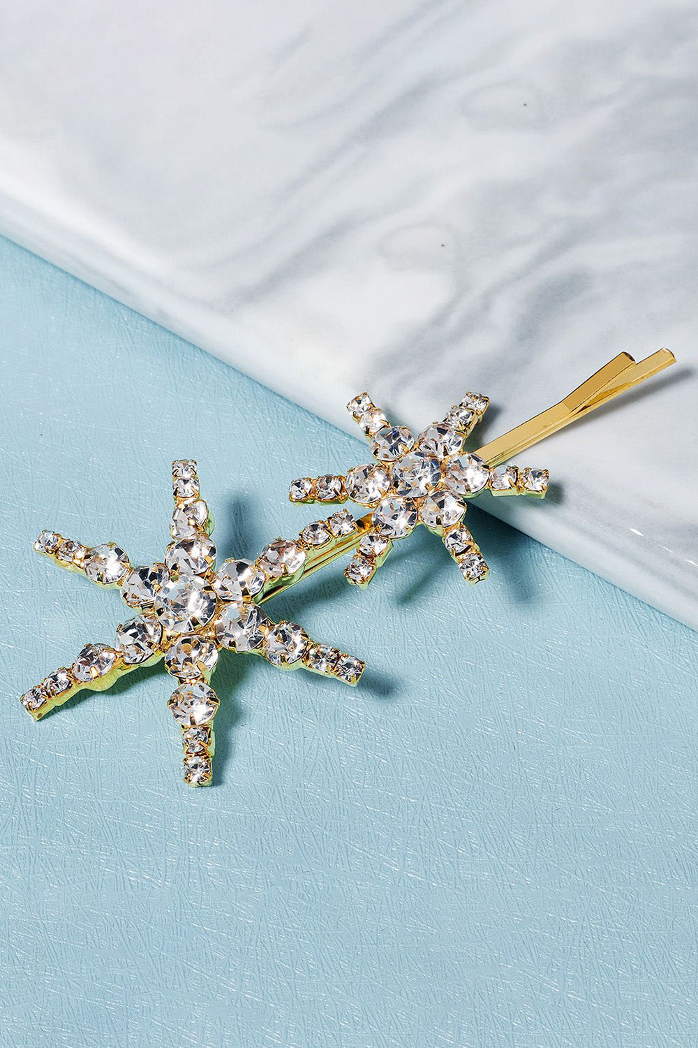 Simple Star Golden Rhinestones hårklemme