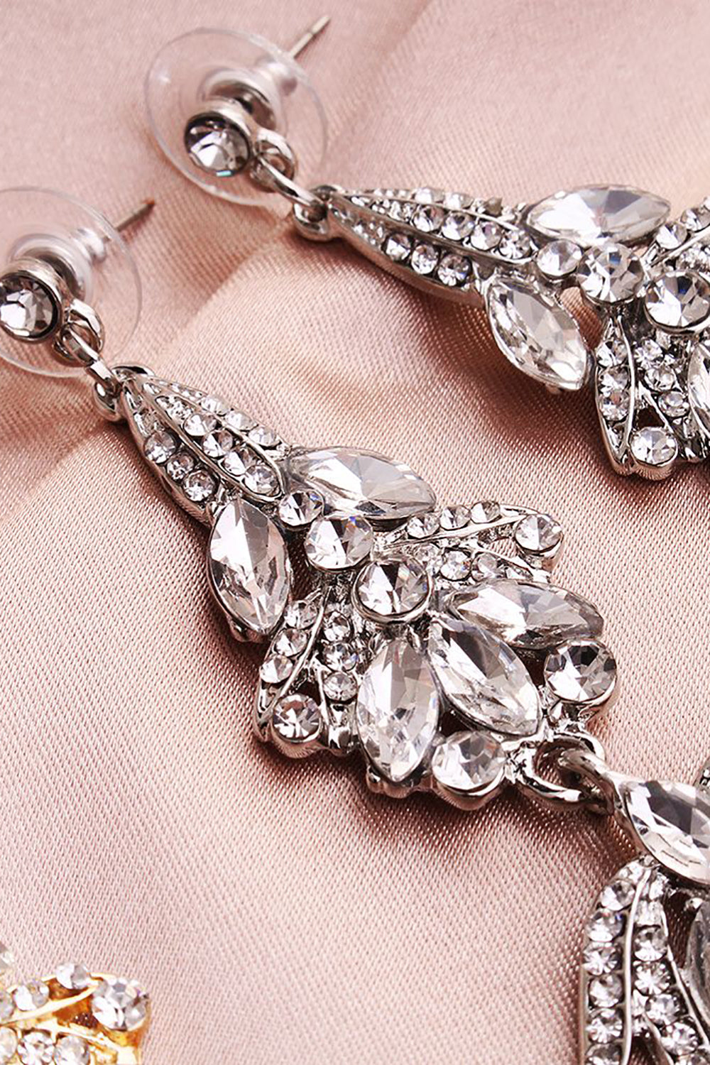 Enkle Rhinestone brudeøreringe
