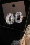 Enkle Rhinestone ovale øreringe