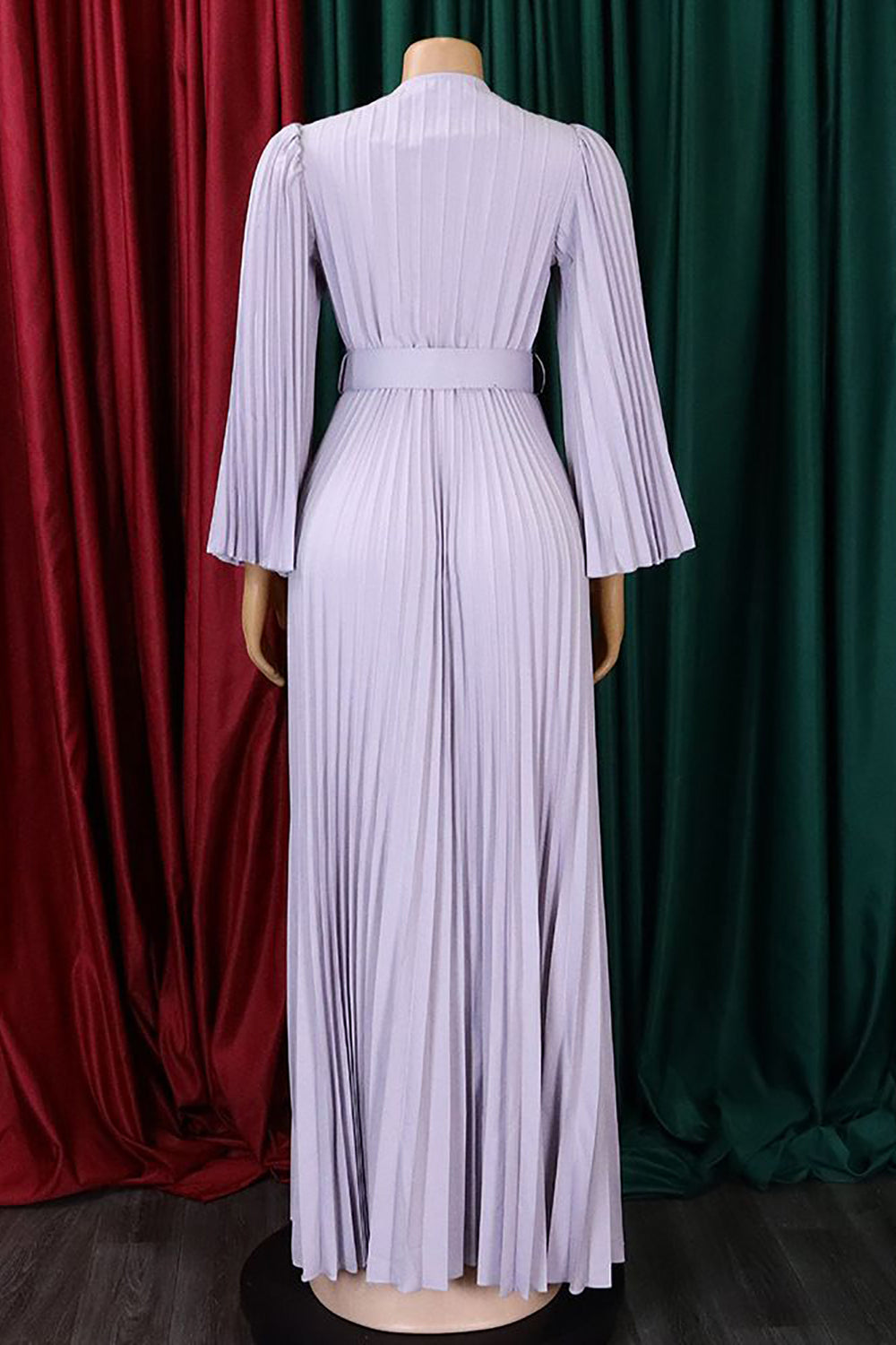 Himmelblå plisseret lang brudekjole