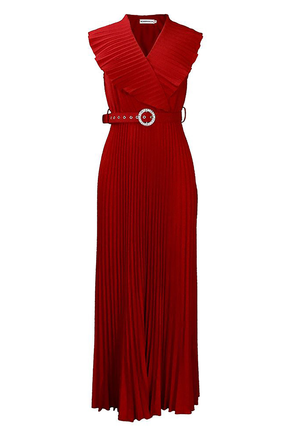 Plus size lilla plisseret lang brudekjole