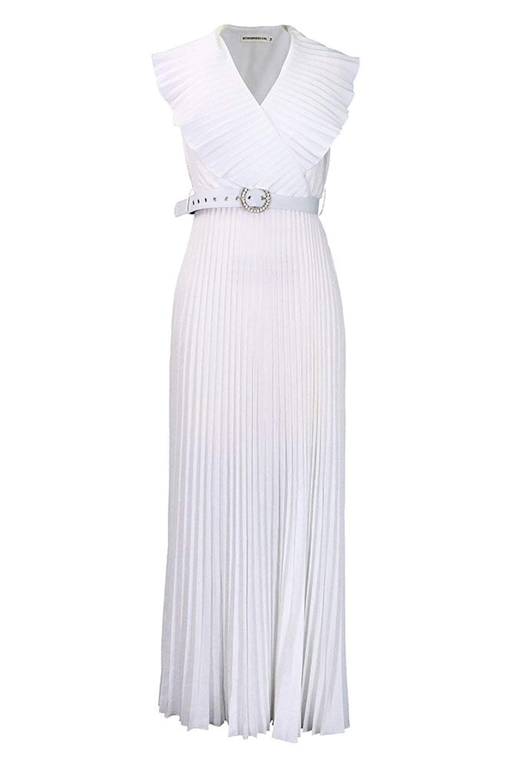 Plus size lilla plisseret lang brudekjole