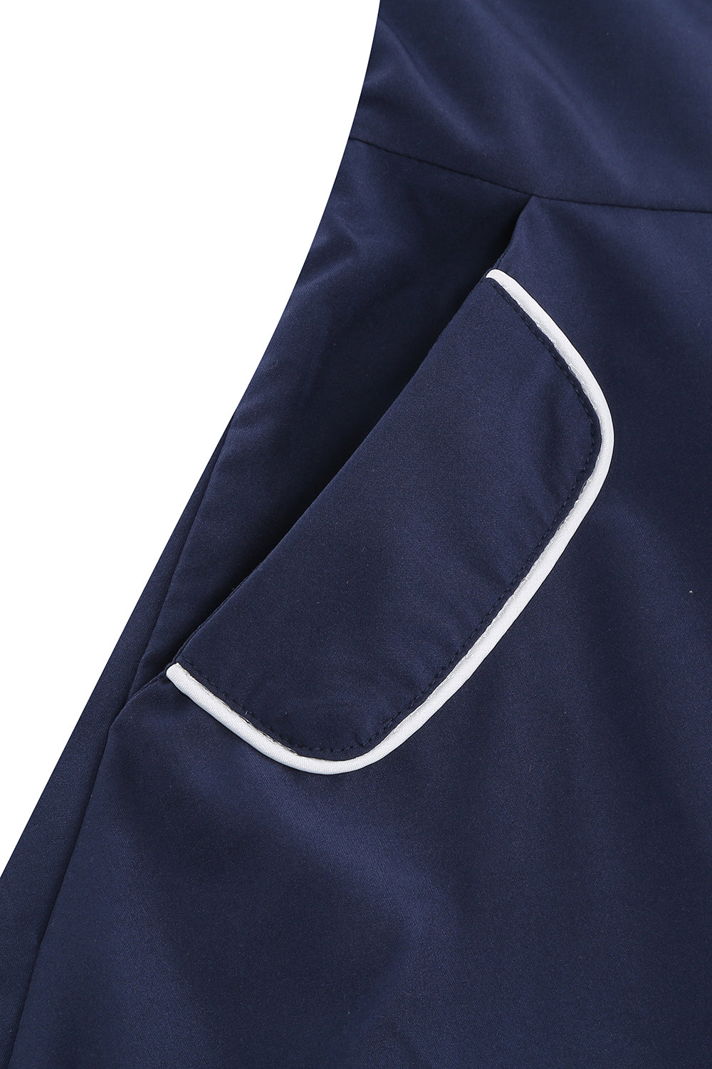 Halter Stripe Blue Swing Retro Kjole med lommer