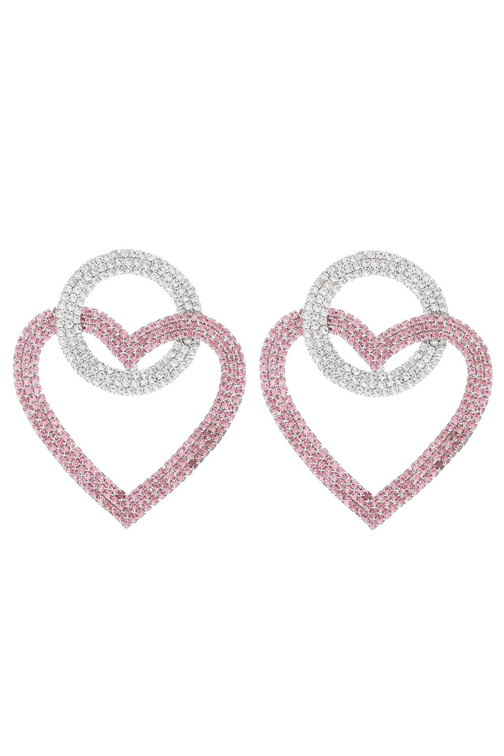 Sparkly Rhinestones hjerte øreringe