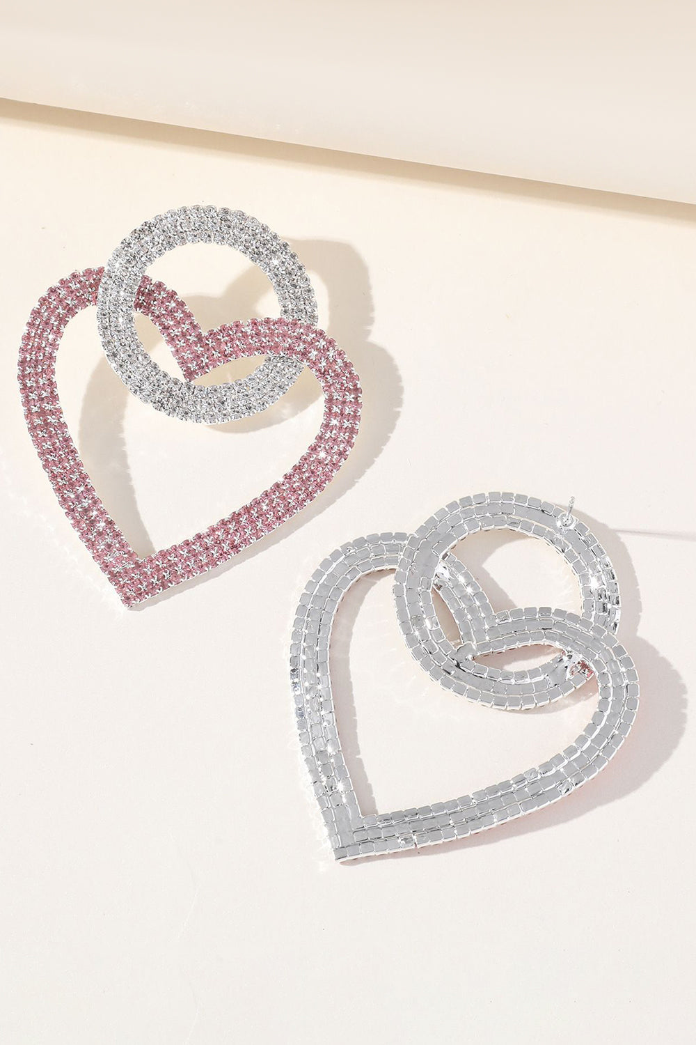 Sparkly Rhinestones hjerte øreringe