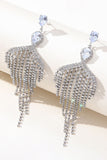 Sølv Zircon Kvast Rhinestones Øreringe