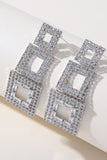 Rhinestones geometriske patchwork firkantede øreringe