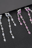Pink Rhinestone lange øreringe