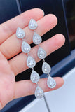 Sølv Rhinestone Drop Øreringe