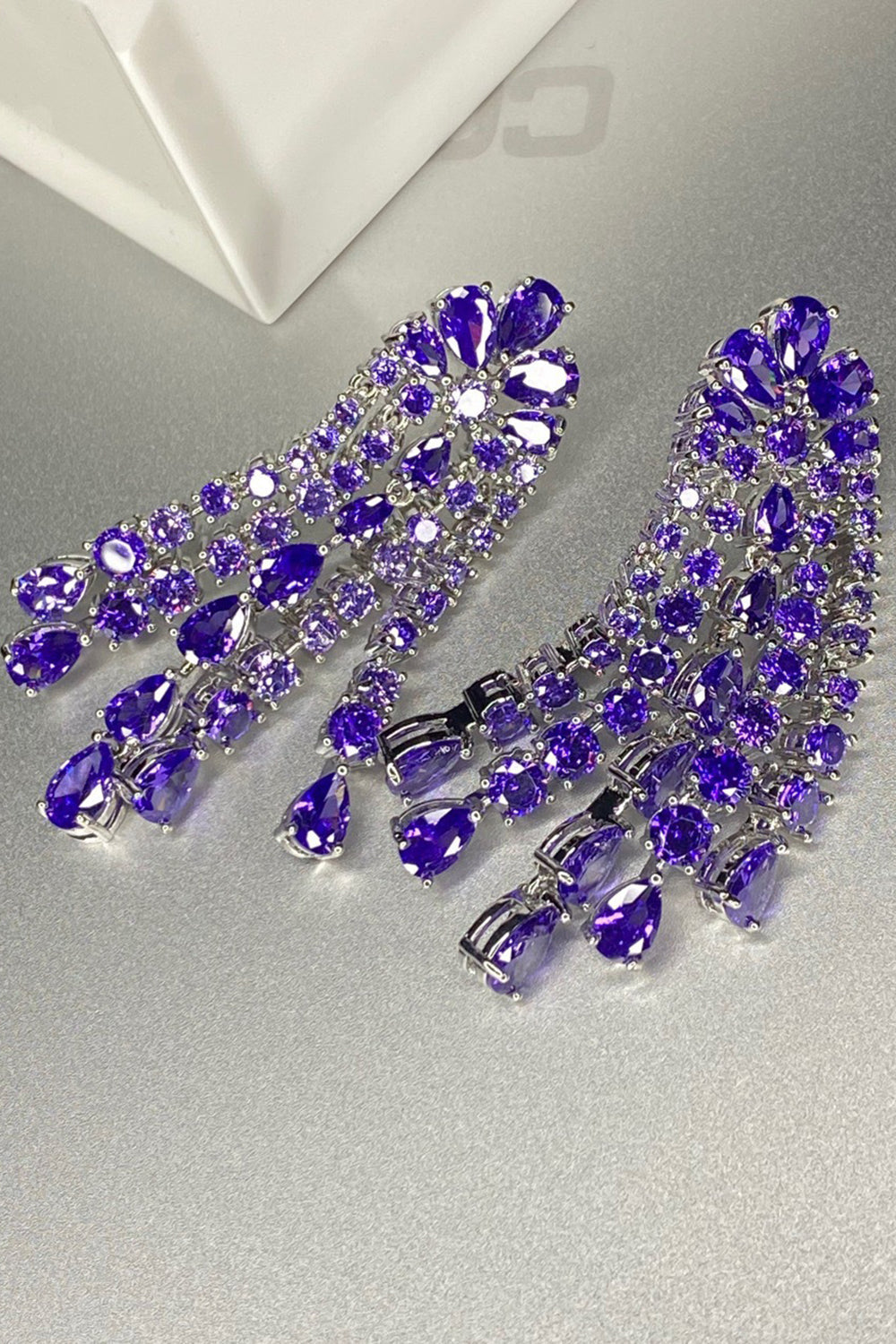 Grøn Glitrende Rhinestone dråbe øreringe til kvinder
