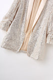 Sparkly Champagne Pailletter Prom Party Blazer til kvinder
