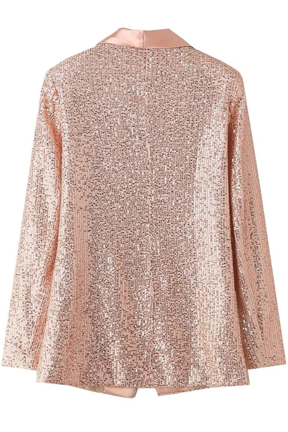 Sparkly Blush Pailletter Kvinder Prom Party Blazer