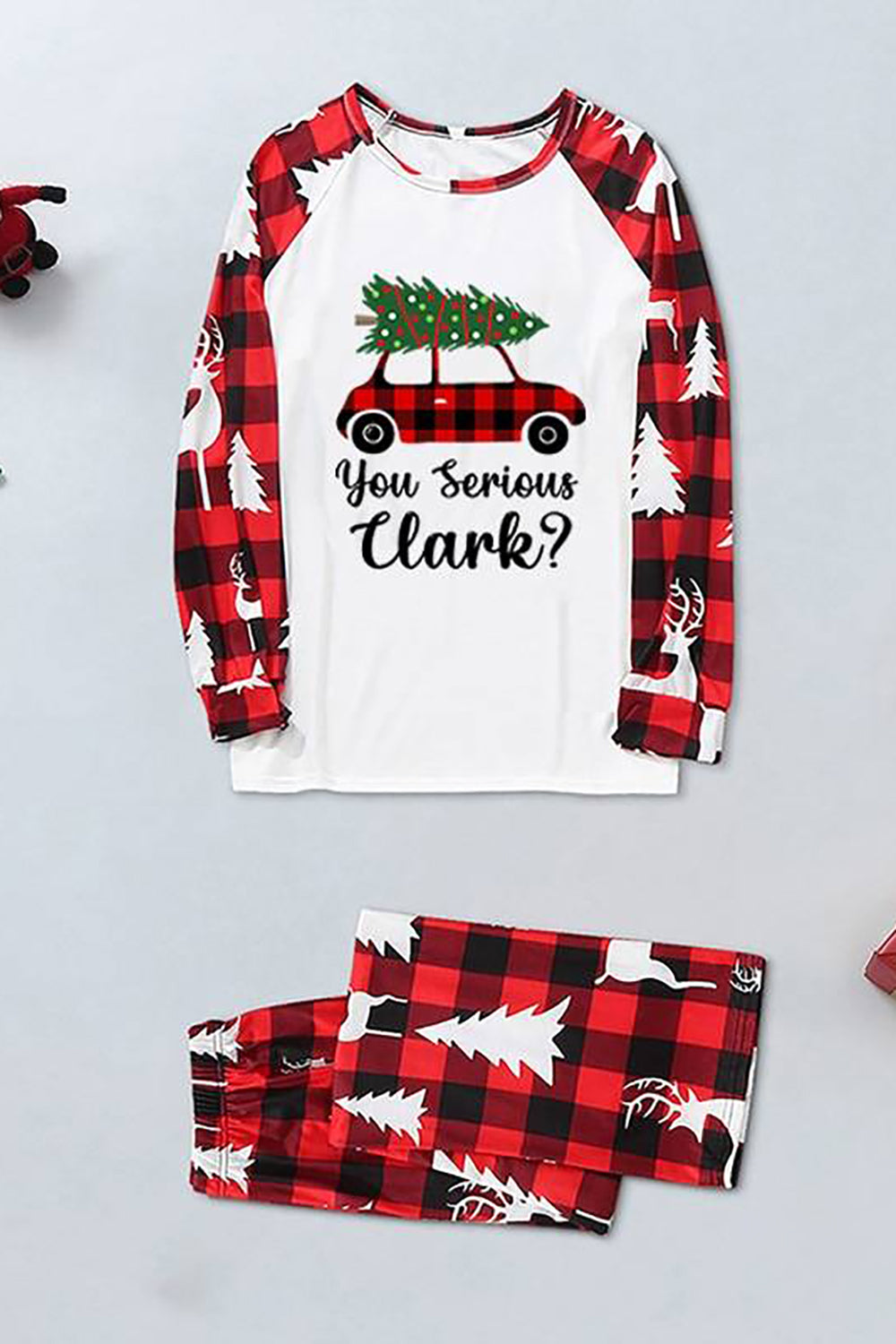 Julefamilie matchende nattøj pyjamas sæt