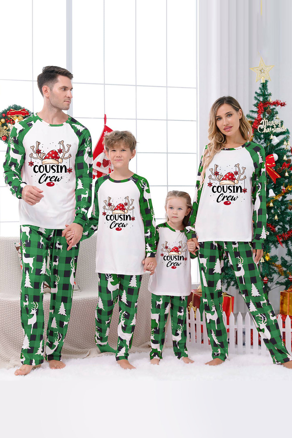 Glædelig jul familie pyjamas sæt