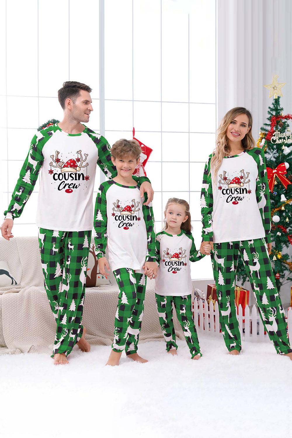 Glædelig jul familie pyjamas sæt