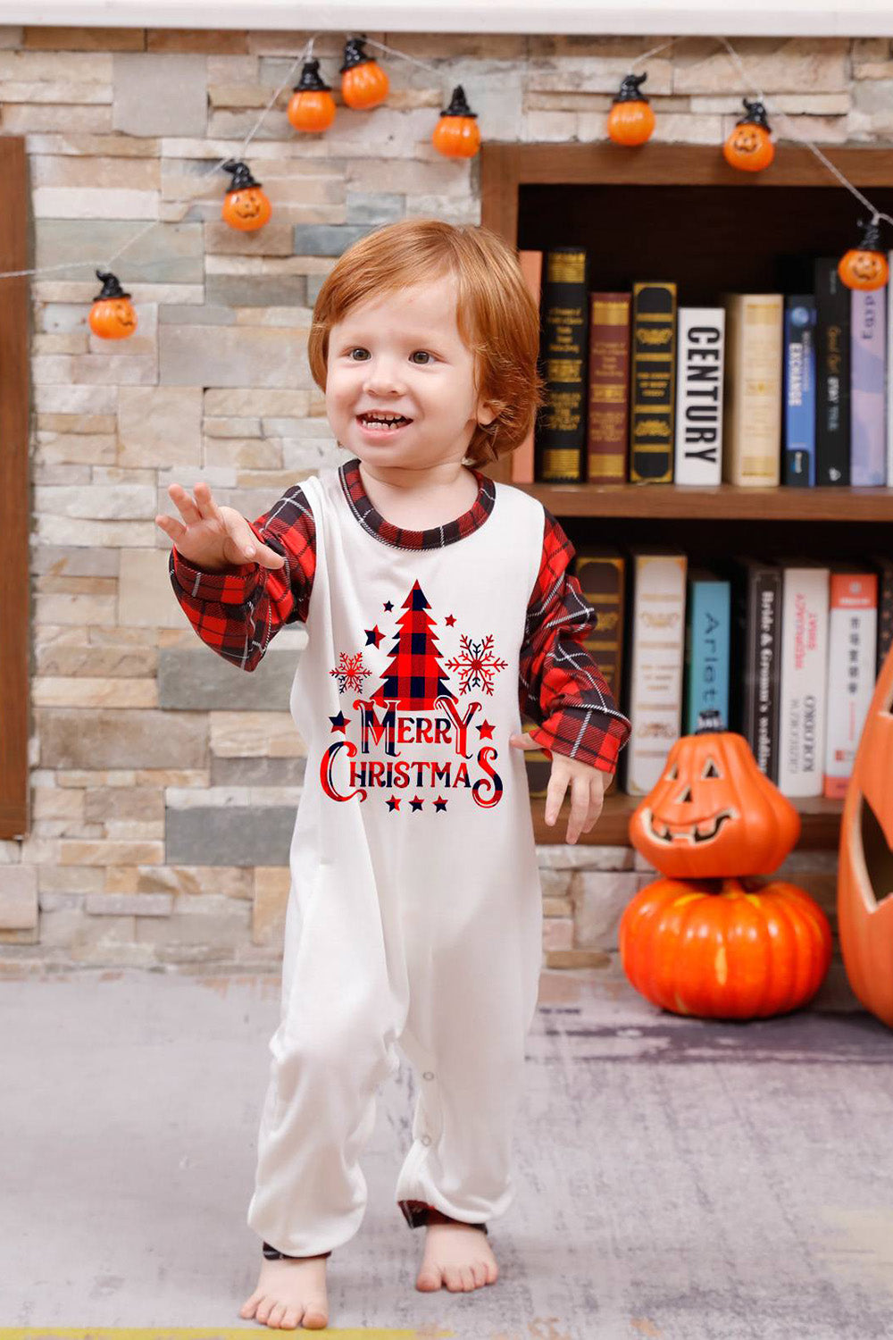 Plaid matchende familie jule pyjamas sæt