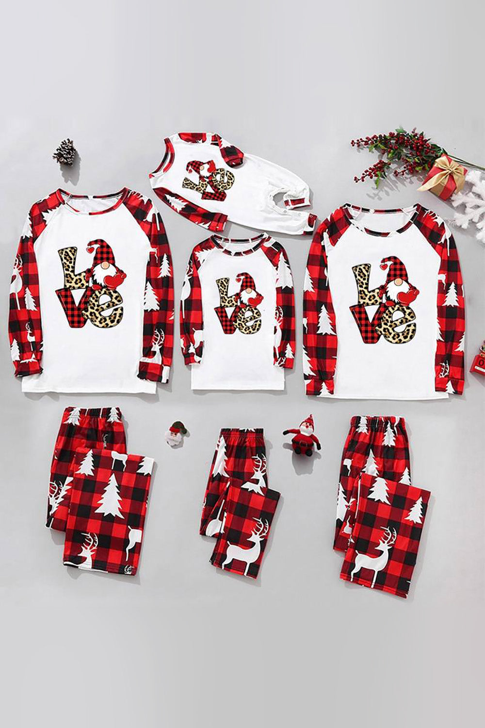 Plaidtrykt familiejulepyjamas