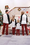 Langærmede Plaid familie julepyjamas