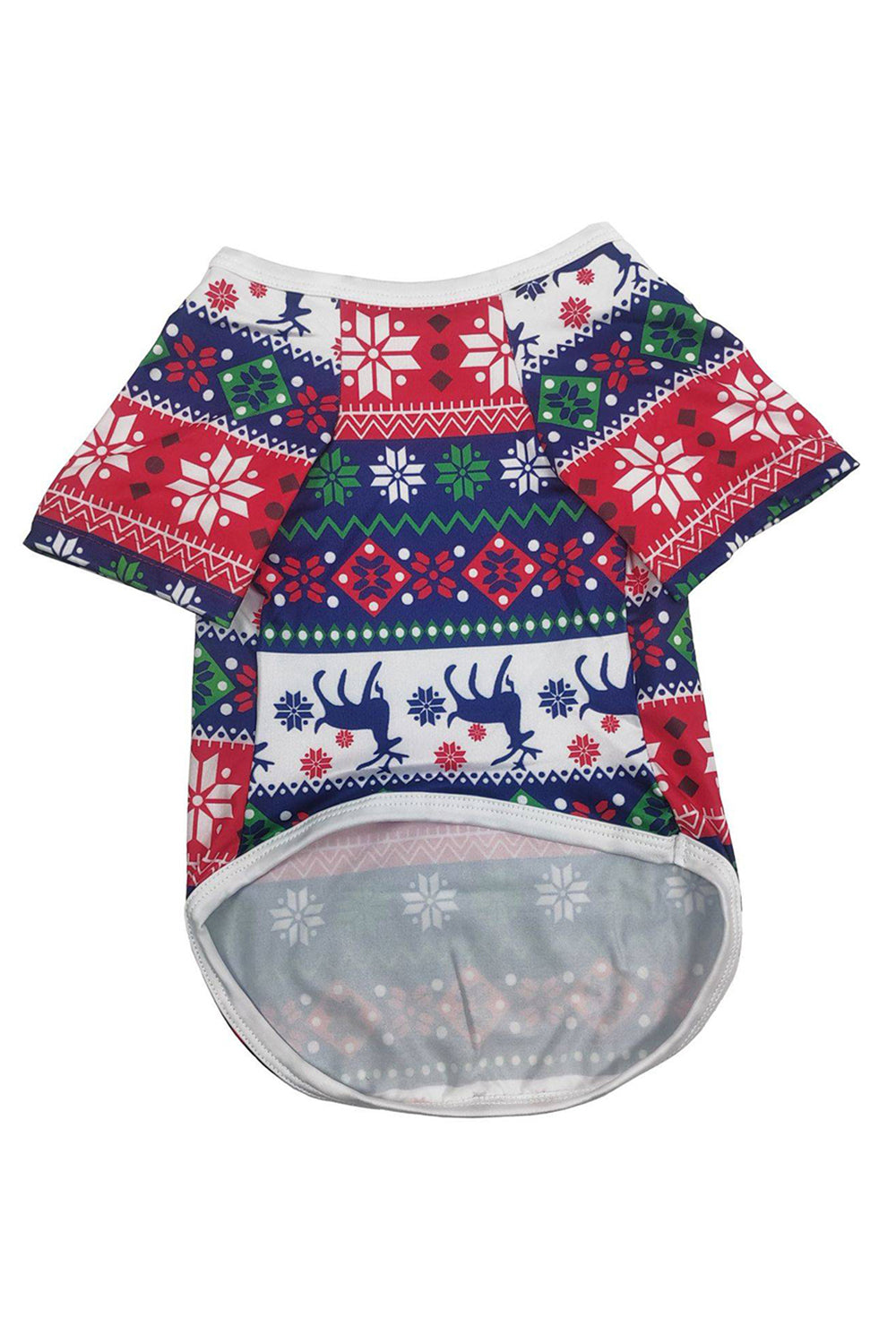 Hvid og blå hjorte snefnug mønster jul familie matchende pyjamas sæt