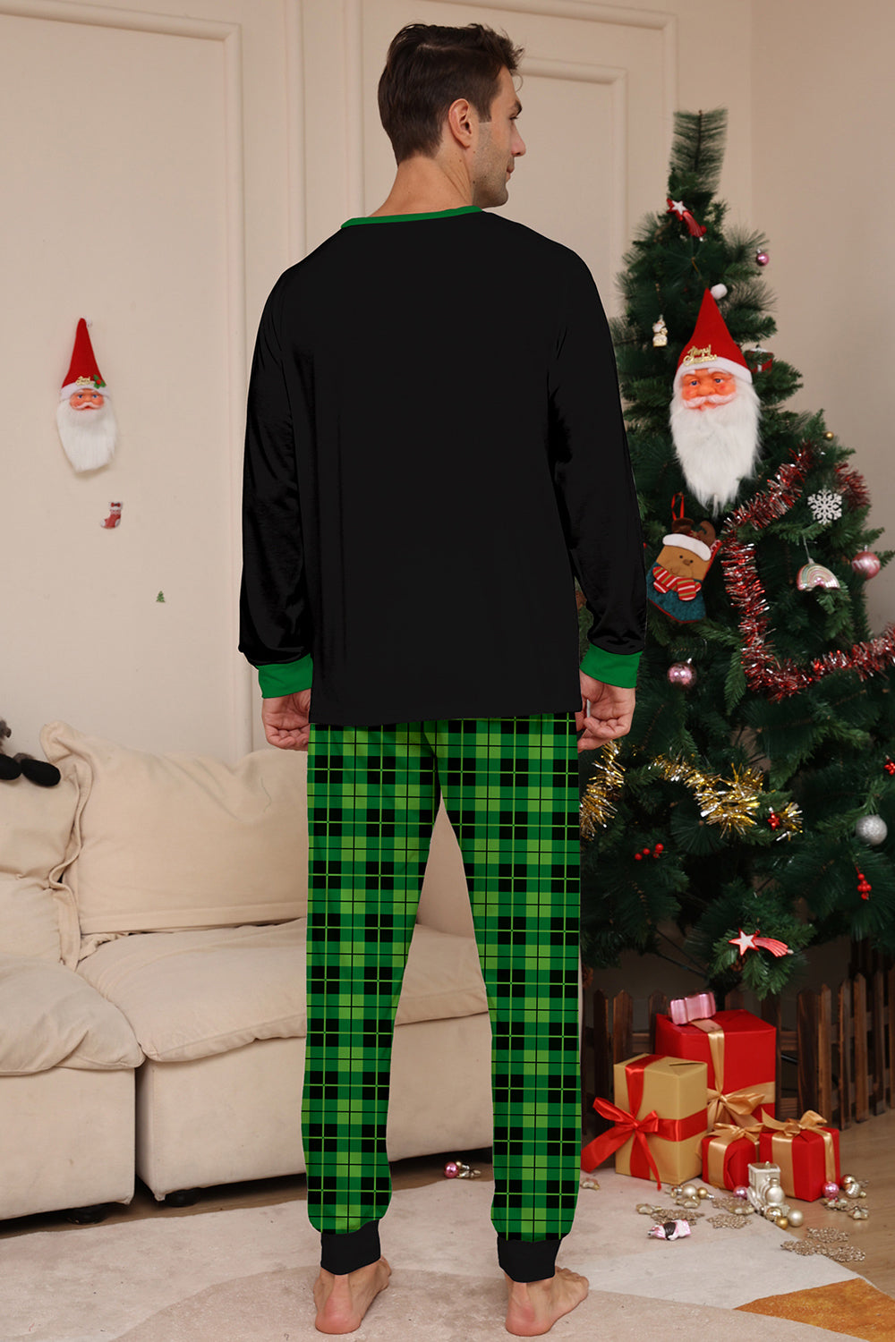 Jul Familie Vin elsker Dinosaur Print pyjamas sæt