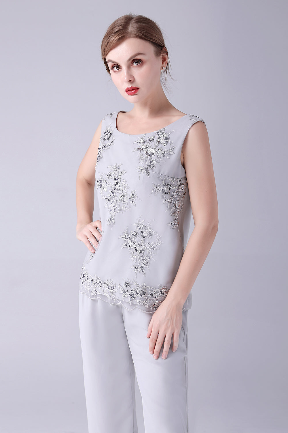 Navy 3 stk mor til bruden Buksedragter med applikationer