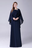 A-line scoop hals gulvlang chiffon mor til bruden kjole