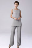 Sliver jumpsuit / buksedragt adskiller gulvlang chiffon mor til brudekjolen