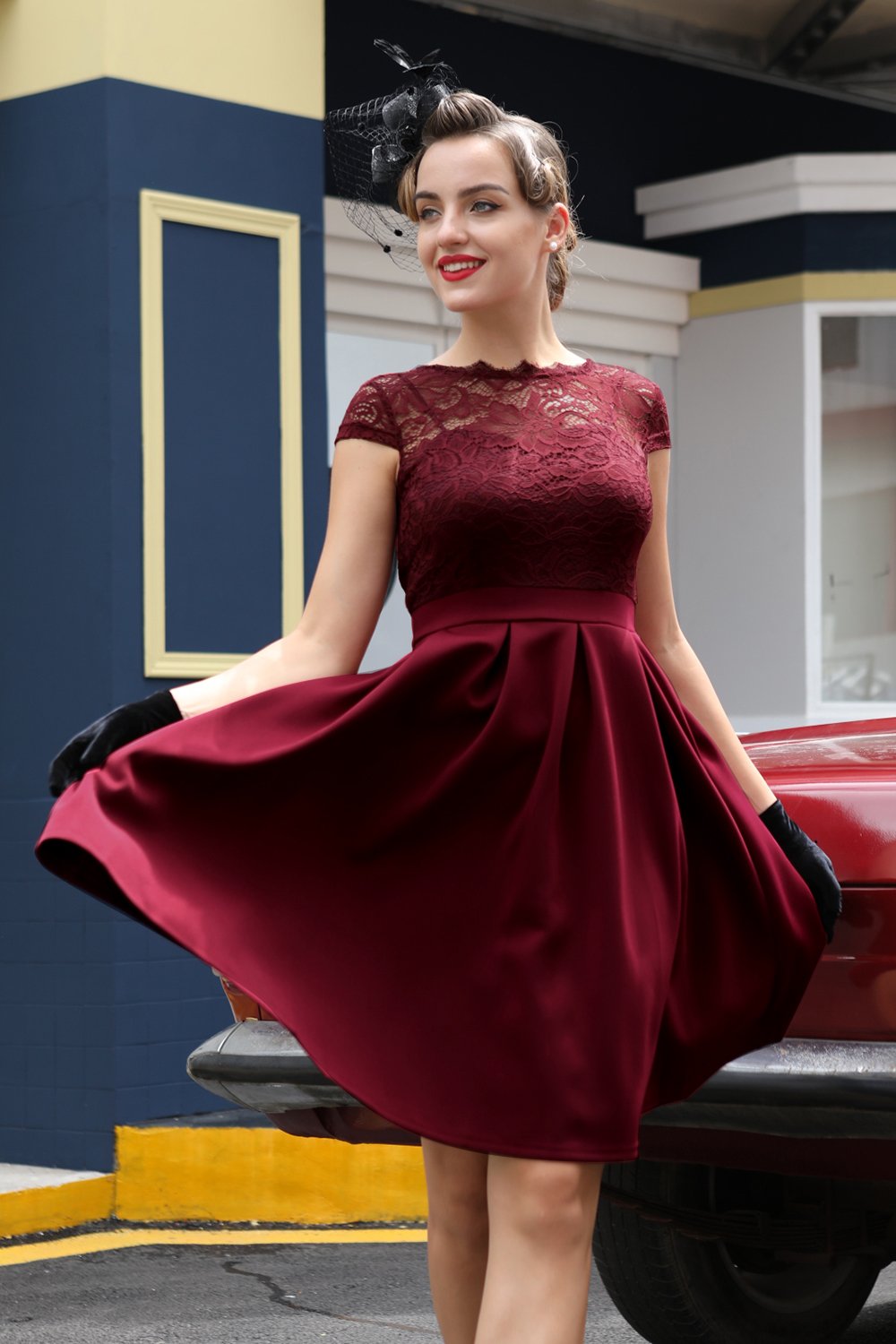 Bourgogne Argang Blonder Kjole