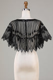 Glitter Black Pailletter 1920'erne Cape med perler