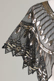 Glitter Black Pailletter 1920'erne Cape med perler