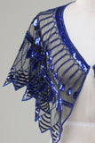 Glitter Black Pailletter 1920'erne Cape med perler