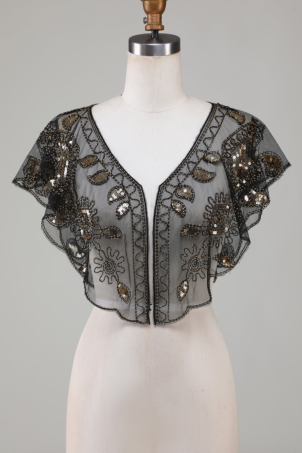 Beaded Golden Pailletter 1920'erne Cape