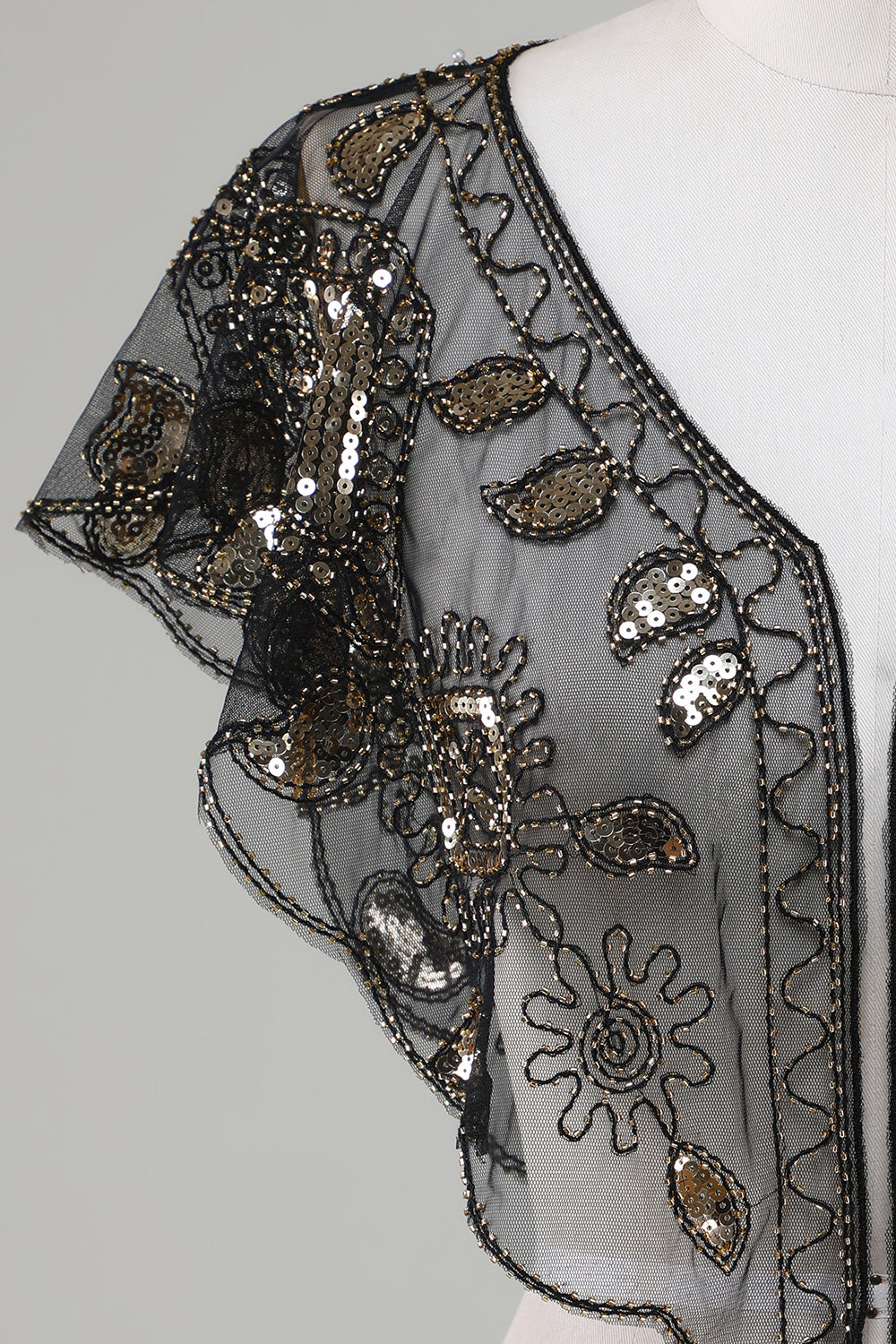Beaded Golden Pailletter 1920'erne Cape