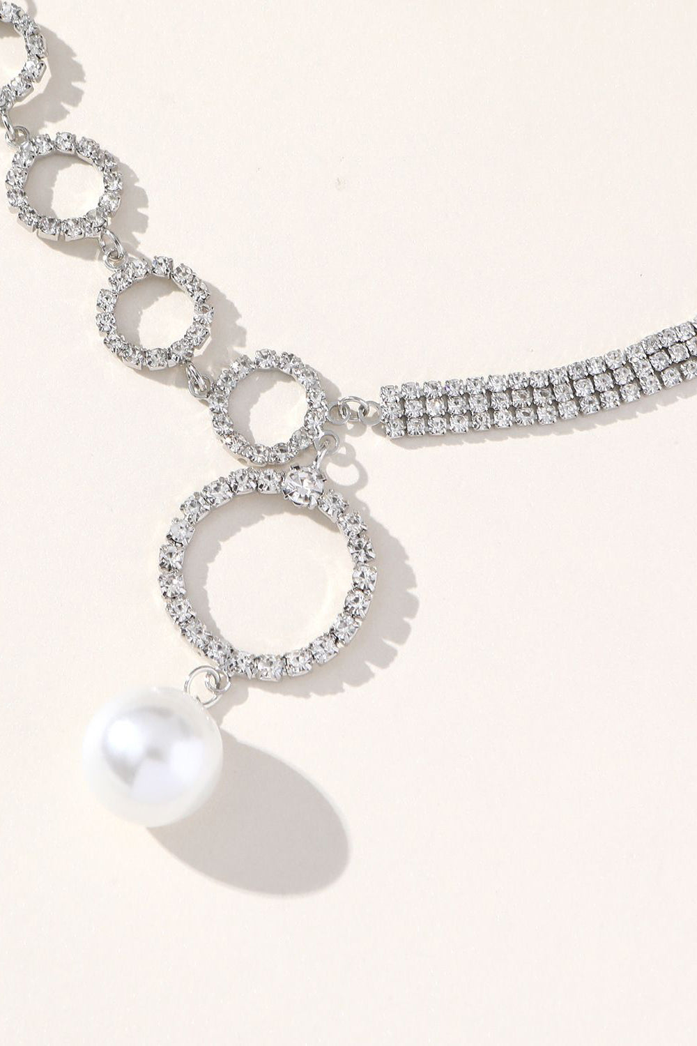 Sølv gnistrende Rhinestone Choker halskæde