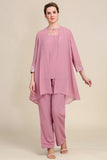 Blush lange ærmer 3 stk Mor til bruden Pant Suits